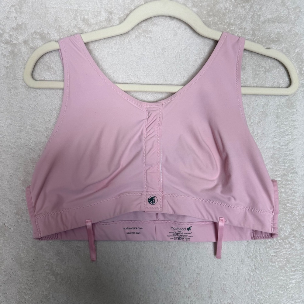 Masthead Elizabeth Pink Surgical Bra Style 042 Size Large Front Closure Large